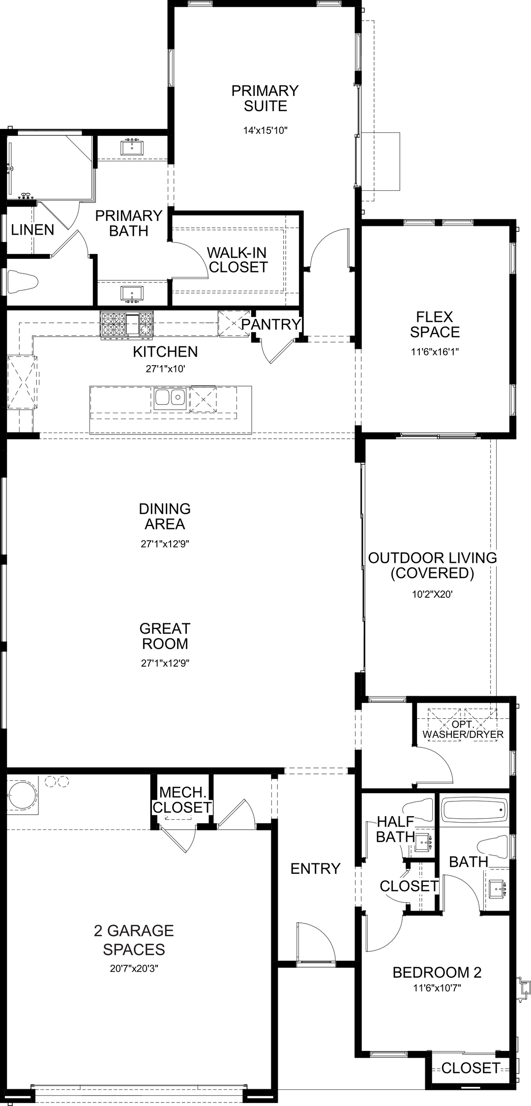 Atelier floor plan at Cotino, Rancho Mirage — first floor, official architectural drawing