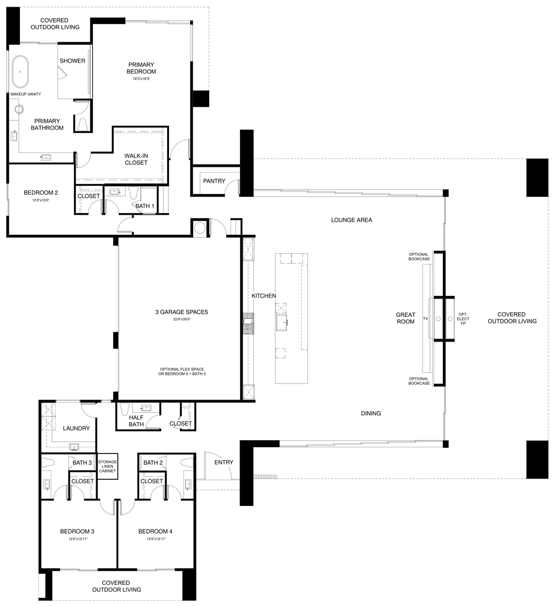 Serene floor plan by Brian Foster Residences at Cotino, Rancho Mirage, California