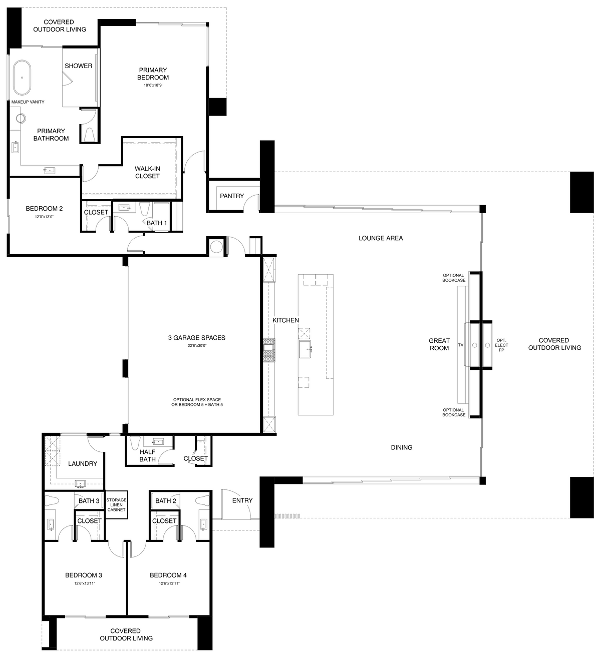 Serene floor plan by Brian Foster Residences at Cotino, Rancho Mirage, California