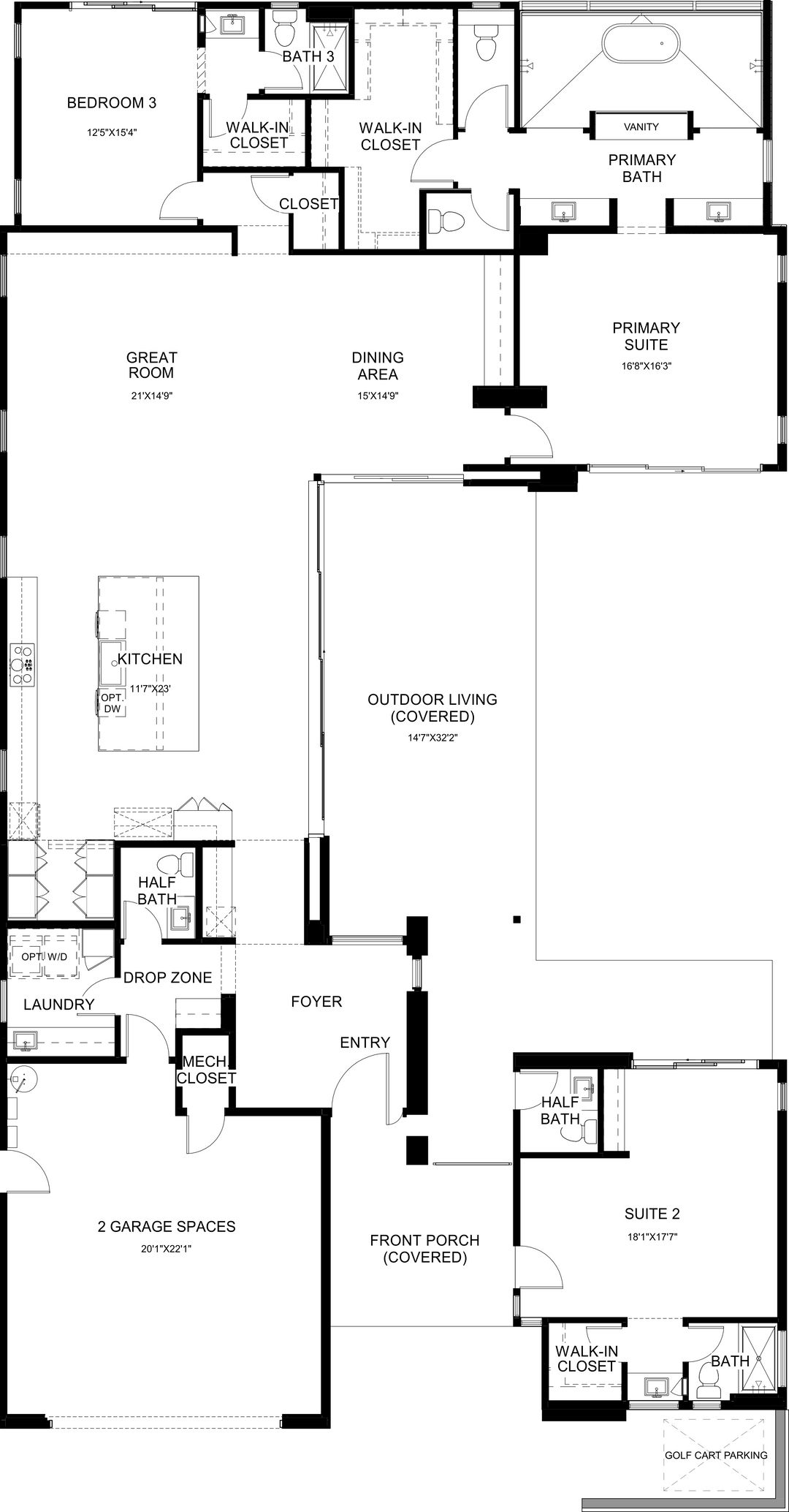 Canvas floor plan at Cotino, Rancho Mirage — first floor, official architectural drawing