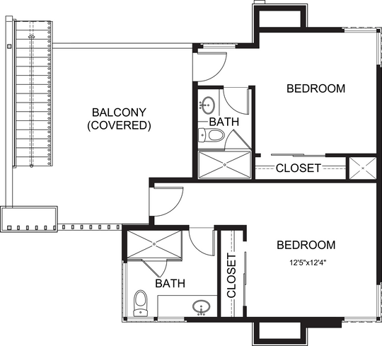 Cielo II floor plan at Cotino, Rancho Mirage — second floor, official architectural drawing