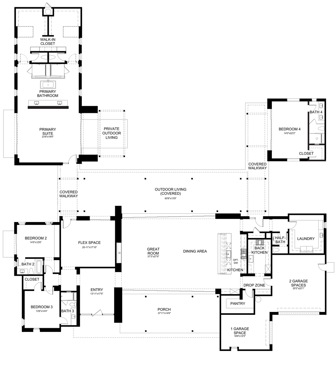 Portrait II floor plan by Davidson Communities at Cotino, Rancho Mirage, California