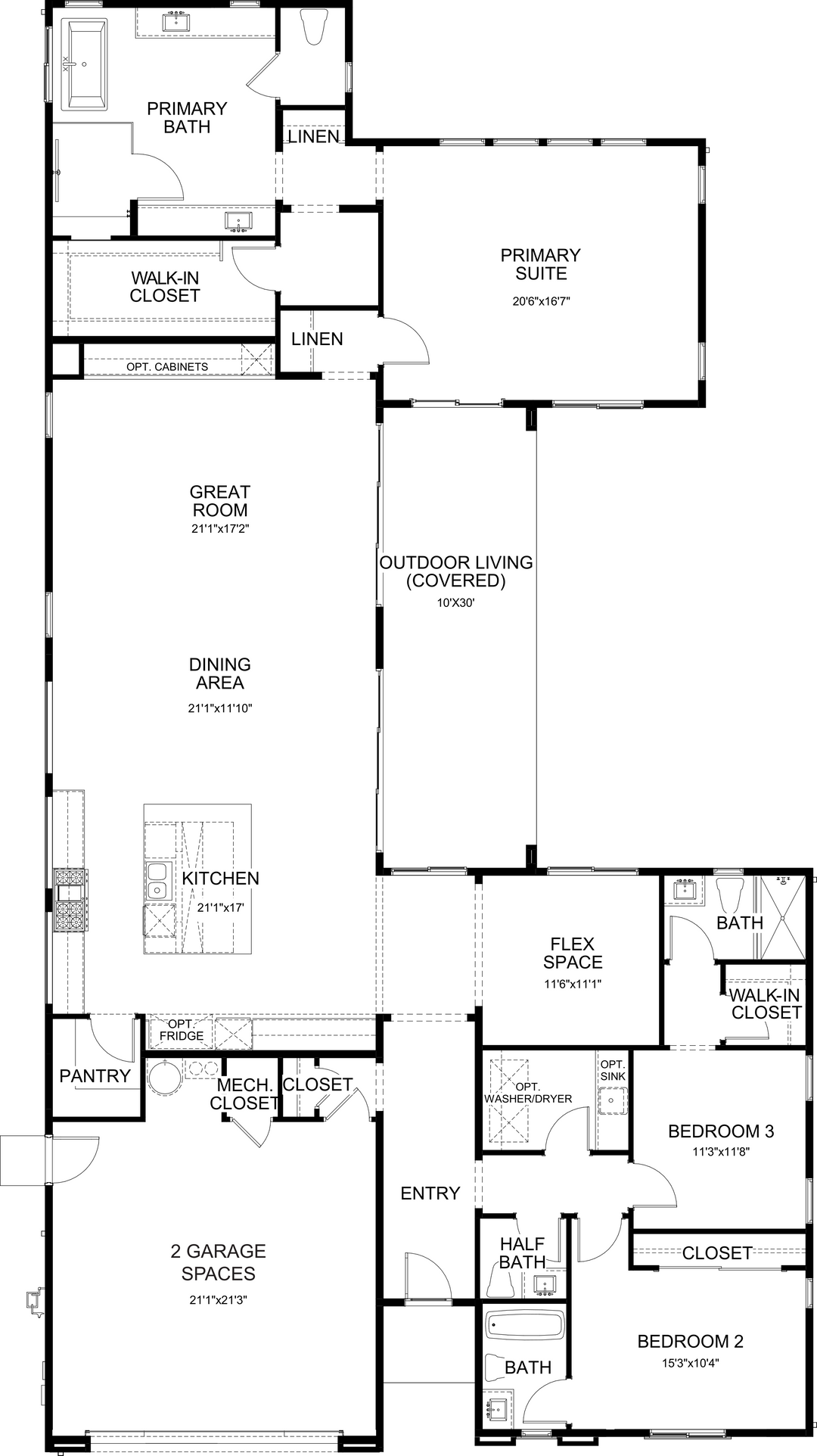 Melodia floor plan at Cotino, Rancho Mirage — first floor, official architectural drawing