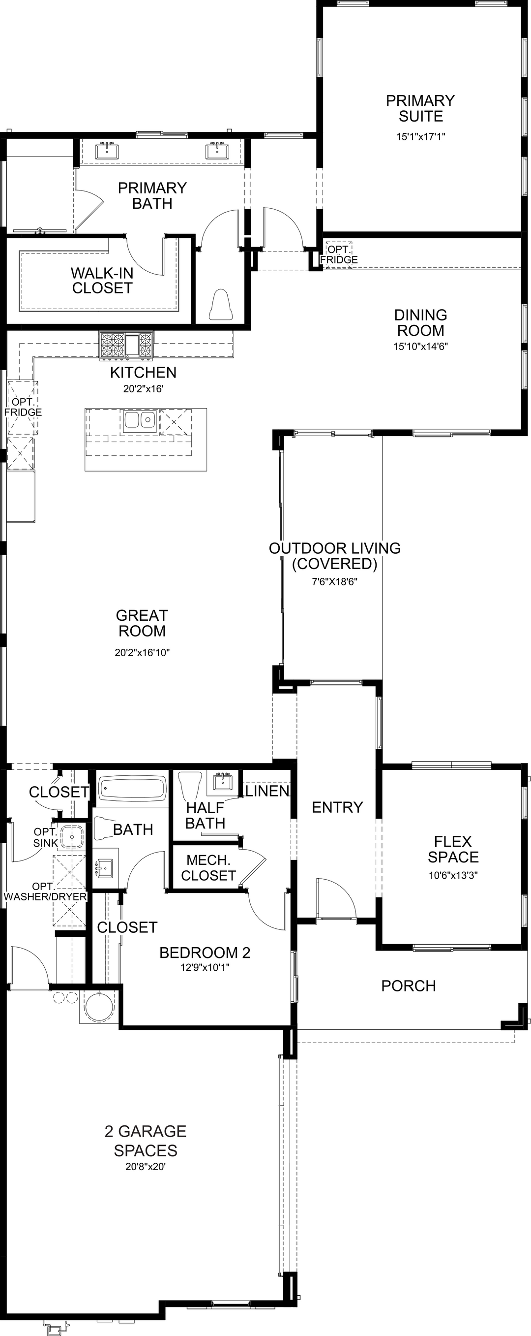 Palmera floor plan at Cotino, Rancho Mirage — first floor, official architectural drawing