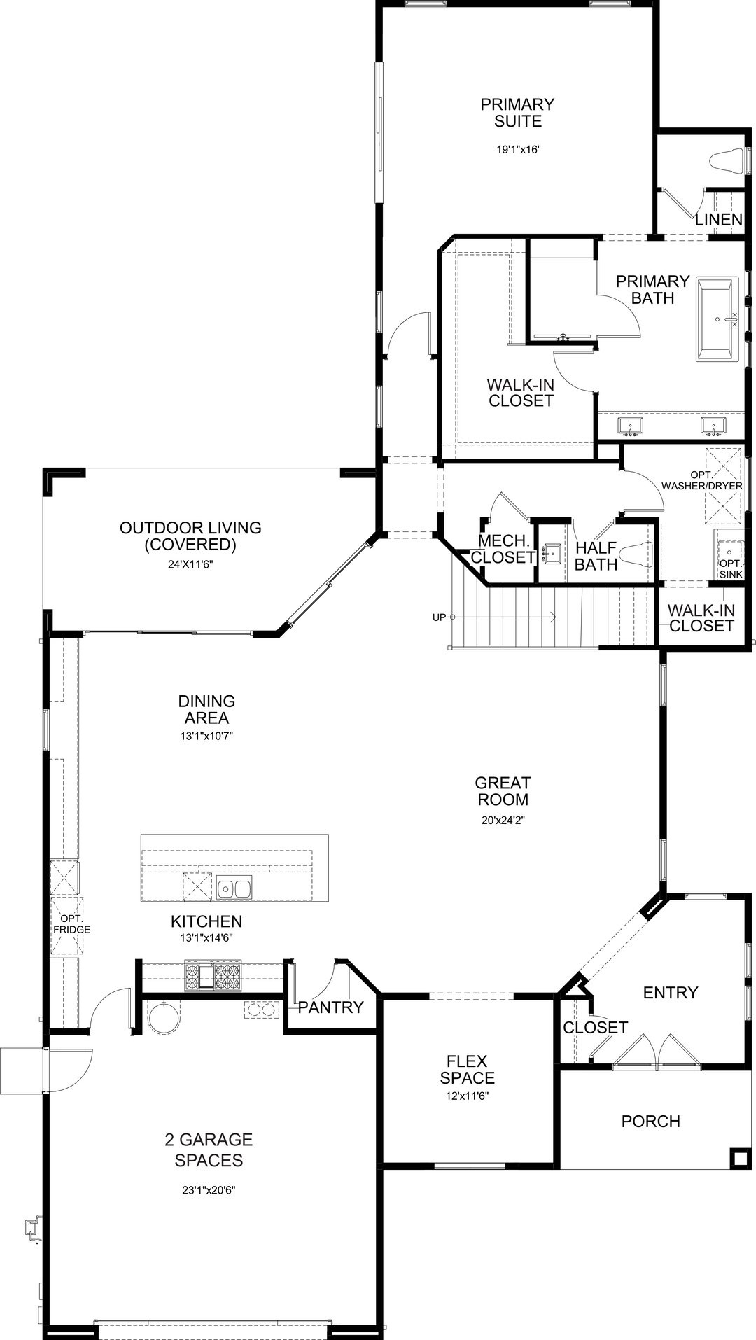 Panoramica floor plan at Cotino, Rancho Mirage — first floor, official architectural drawing