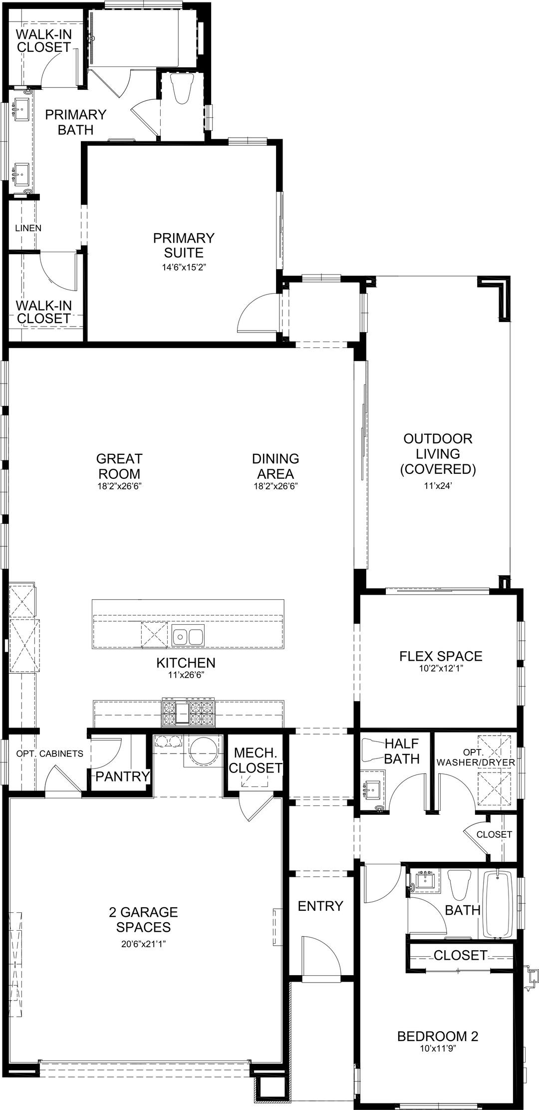 Pastel floor plan at Cotino, Rancho Mirage — first floor, official architectural drawing