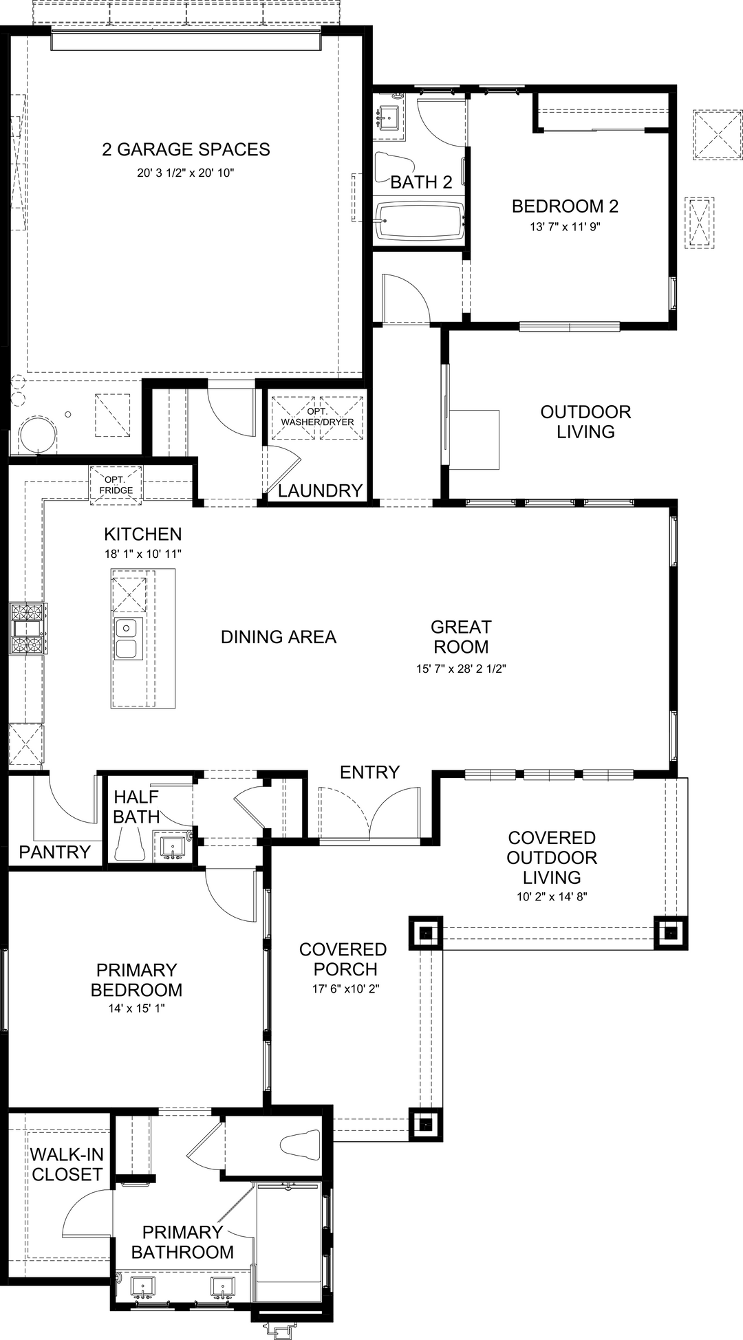 Patina floor plan at Cotino, Rancho Mirage — first floor, official architectural drawing