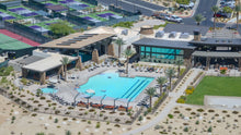 The Outlook swimming pool, spa and poolside lounge areas at Del Webb Rancho Mirage, California