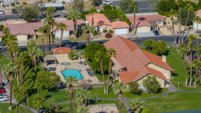 Golden Sun Estates clubhouse and pool terrace