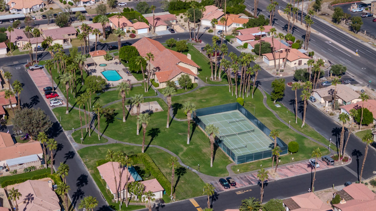 Shared recreation grounds at Golden Sun Estates in Palm Desert