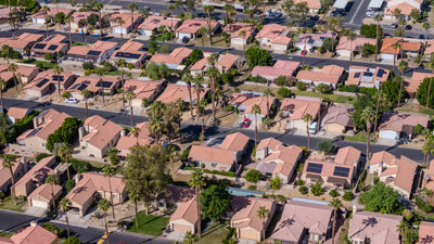 Golden Sun Estates homes, garages and landscaped lots