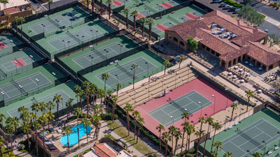 Ironwood Country Club racquet complex, clubhouse and nearby pool