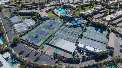 Tennis and pickleball courts at Shadow Mountain in Palm Desert. Photo by Mark Miller, October 15, 2026.