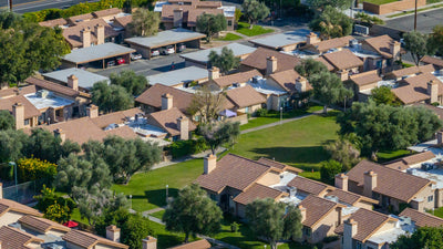 Summer Breeze homes, patios and landscaped walking paths