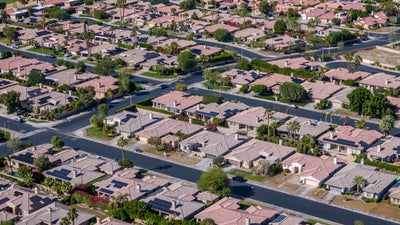 Whitehawk residential streets and neighborhood entrance from above