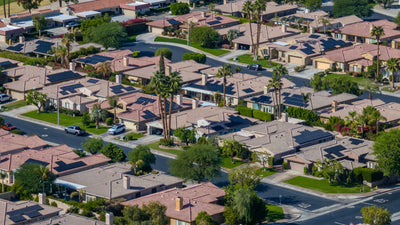 Whitehawk homes with tile roofs, garages and private outdoor spaces